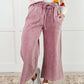 In or Out Wide Leg Cropped Pants in Light Rose