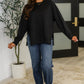 It's The Little Things Relaxed Scuba Pullover in Black