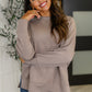 It's The Little Things Relaxed Scuba Pullover in Cocoa