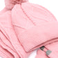 Jane Frost Beanie, Glove, and Scarf Set in Pink