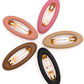 Jumbo Oval Hair Clips Set of 5