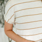 Jump Into It Textured Knit Top in Mocha Stripe