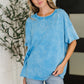 Just My Type Mineral Wash Relaxed Top in Deep Sky