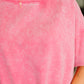 Just My Type Mineral Wash Relaxed Top in Fuchsia
