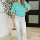 Just My Type Mineral Wash Relaxed Top in Turquoise