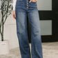 Karla High Waist Column Straight Button-Fly & Back Welt Pkts