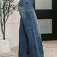 Karla High Waist Column Straight Button-Fly & Back Welt Pkts