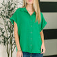 Keep Up Collared Button Down in Green