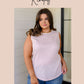 Lizzy Bell Sleeve Top in Regal Lavender and Gold