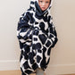 Kids Oversized Hoodie Blanket in Cow