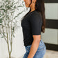 Knit Pick Basic Tee in Black