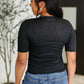 Knit Pick Basic Tee in Black