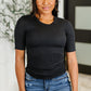 Knit Pick Basic Tee in Black