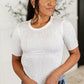 Knit Pick Basic Tee in Off White