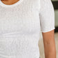 Knit Pick Basic Tee in Off White
