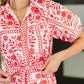 La Femme Hour Collared Button Down Dress