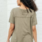 Let Me Live Relaxed Tee in Army