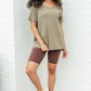 Let Me Live Relaxed Tee in Army