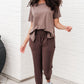 Let Me Live Relaxed Tee in Brown