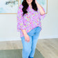 Lizzy Bell Sleeve Top in Lavender Retro Ditsy Floral