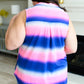 Lizzy Tank Top in Blue and Pink Haze