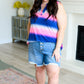 Lizzy Tank Top in Blue and Pink Haze