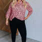 Lizzy Top in Black and Hot Pink Small Paisley