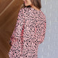 Lizzy Top in Black and Hot Pink Small Paisley