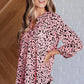 Lizzy Top in Black and Hot Pink Small Paisley