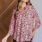 Lizzy Top in Black and Hot Pink Small Paisley