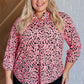 Lizzy Top in Black and Hot Pink Small Paisley