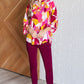 Lizzy Top in Magenta and Mustard Abstract