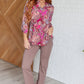 Lizzy Top in Magenta and Wine Paisley