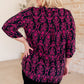 Lizzy Top in Navy and Hot Pink Damask