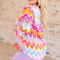 Lizzy Top in Orange Multi Chevron