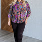 Lizzy Top in Purple and Blue Paisley