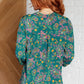 Lizzy Top in Teal and Purple Floral Paisley