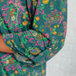 Lizzy Top in Teal and Purple Floral Paisley