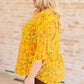 Lizzy Top in Yellow and Navy Paisley