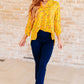 Lizzy Top in Yellow and Navy Paisley