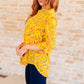 Lizzy Top in Yellow and Navy Paisley