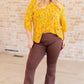 Lizzy Top in Yellow and Navy Paisley