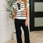 Lonely Traveler Striped Quarter Zip Vest in White