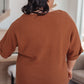 Lotta Love Knitted Sweater Top in Rust