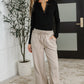 Lounge Line Wide Leg Sweats in Ash Mocha