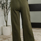 Lounge Line Wide Leg Sweats in Dark Olive