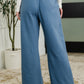 Lounge Line Wide Leg Sweats in Dusty Blue