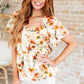 Magic Dance Square Neck Floral Blouse