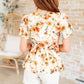 Magic Dance Square Neck Floral Blouse