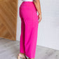 Magic Wide Leg Crop Pants in Hot Pink